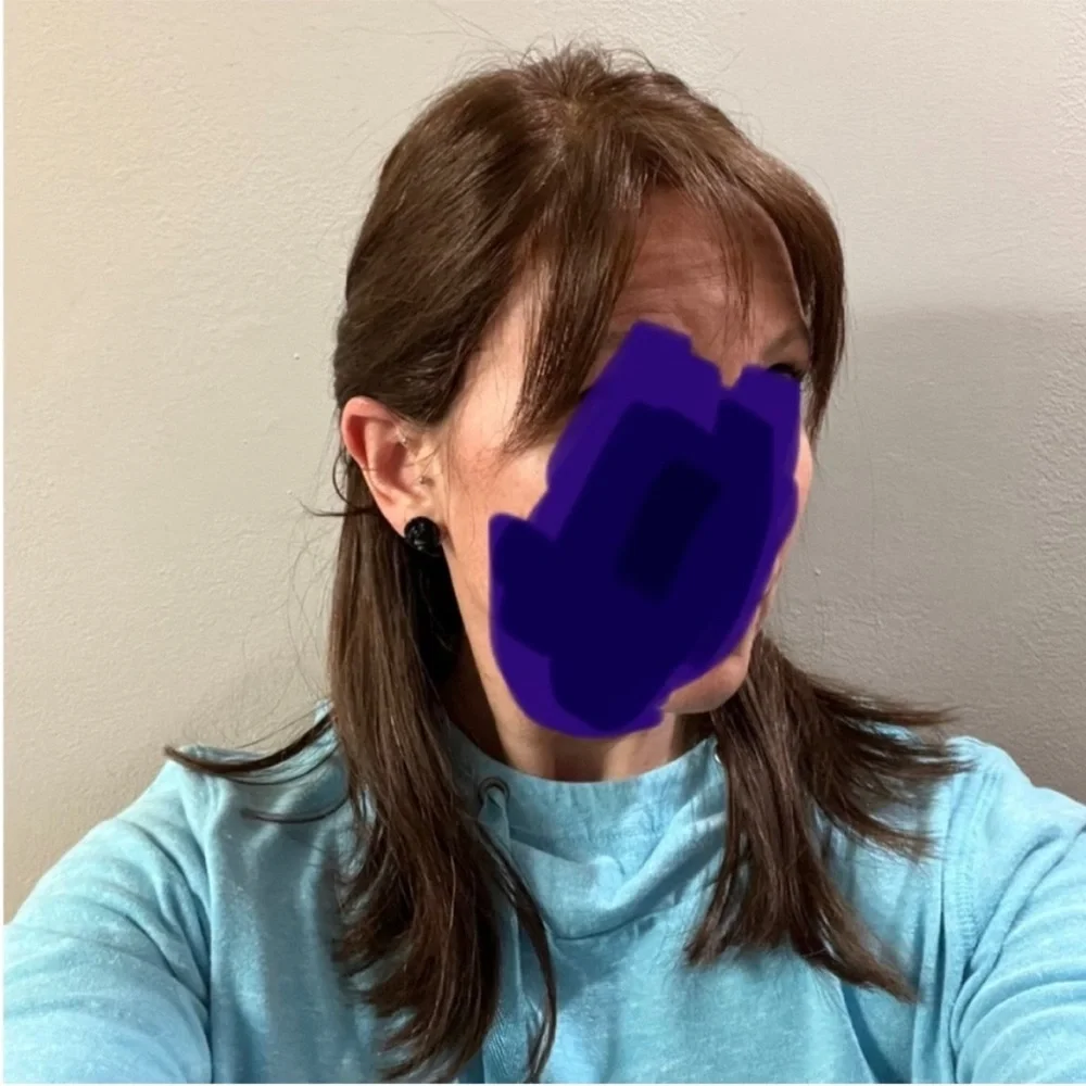 Lu’s Wigs “Betty” Human Hair Brunette 4/5 Medium Cap HH 17”
